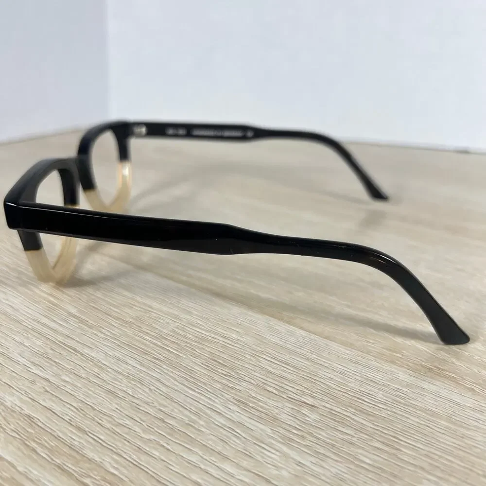 RARE SEE 1212 101082/101 Eyeglasses Split Dark Tortoise Horn Rim Frame 44-23-145